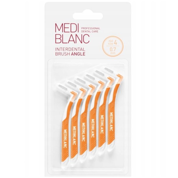 Mediblanc Interdental Brush Angle mellemrumsb�rster 0.7 mm ISO 4 (6 stk.)