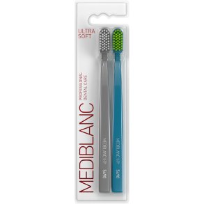 Mediblanc Ultra Soft 5490 tandb�rster 2 stk. Blue/Grey