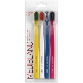 Mediblanc Super Soft 4990 tandb�rster med 4.990 bl�de b�rsteh�r (4 stk.)