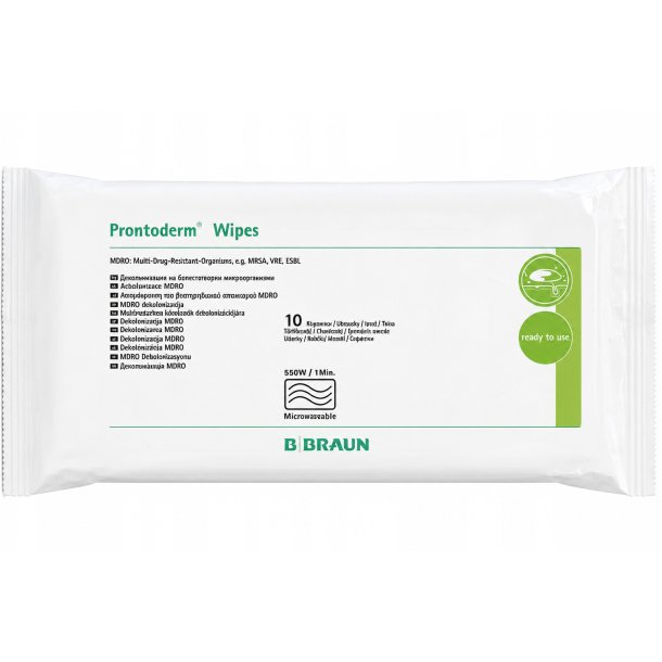 Prontoderm Wipes desinficerende kropsservietter til huddekontaminering (10 stk.)