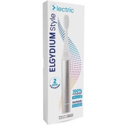 Elgydium Style Electric sonisk batteritandb�rste med 2 b�rsteindstillinger - Silver