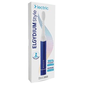 Elgydium Style Electric sonisk batteritandb�rste bl� med 2 b�rsteindstillinger - Blue