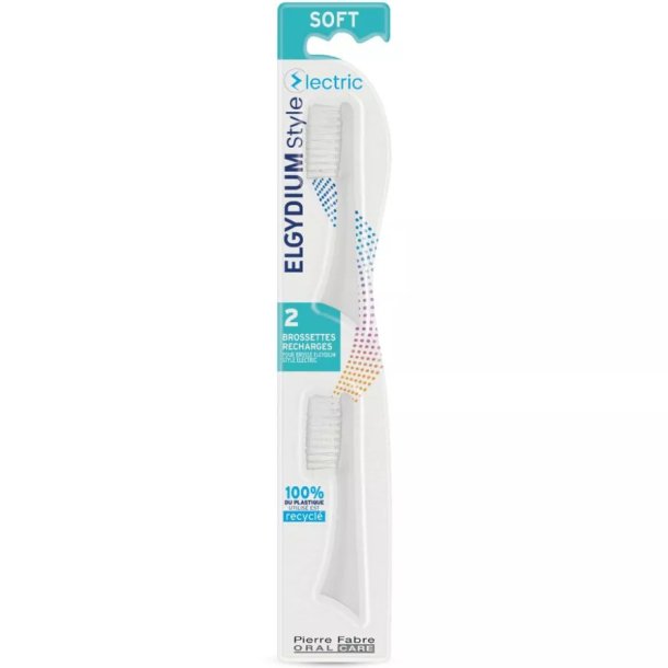 Elgydium Style Electric Soft b�rstehoveder til sonisk tandb�rste (2 stk.)