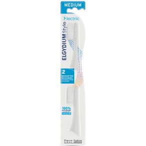 Elgydium Style Electric Medium b�rstehoveder til sonisk tandb�rste (2 stk.)