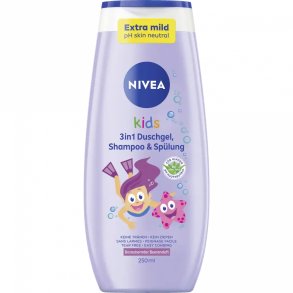 Nivea Kids 3-i-1 shower gel shampoo og balsam - Berry Scent (250 ml)