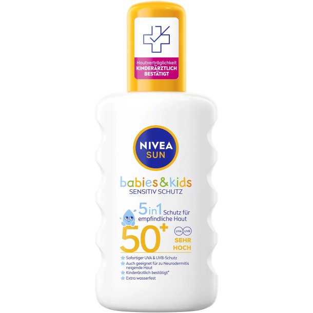 Nivea Sun Babies &amp; Kids Sensitive Protect solcreme SPF 50+ til sensitiv b�rnehud (200 ml)