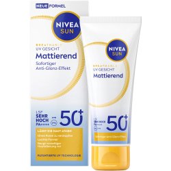 Nivea Sun UV Face Mattifying solkr�m SPF 50+ med 12+ timmars anti-glans effekt (40 ml)