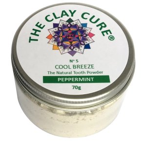 The Clay Cure No. 5 Cool Breeze tannkrempulver med peppermynte og xylitol (70 g)