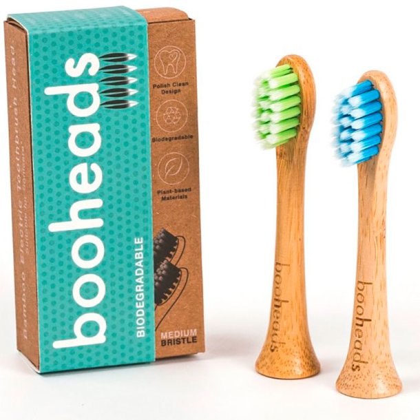 Booheads Bambu borsthuvuden fr Philips Green+Blue