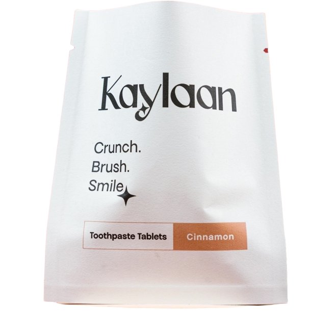 Hydroxyapatite Tandpasta Tabletter KAYLAAN Cinnamon &amp; Xylitol (pose 90 stk.)