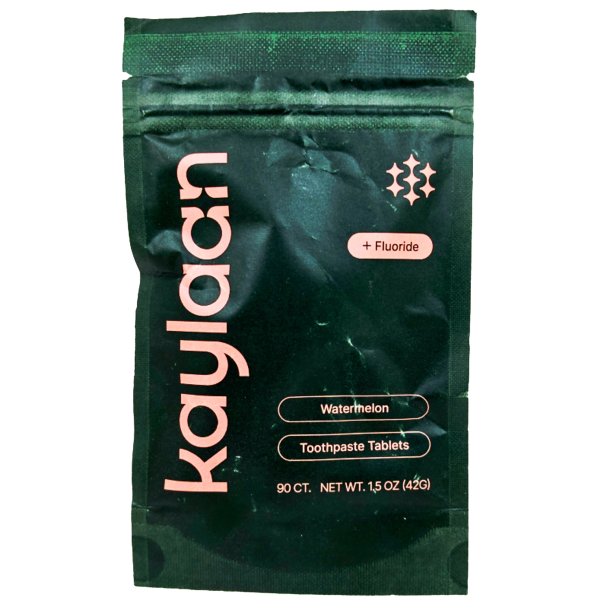 Kaylaan Xylitol Zahnpasta-Tabletten Watermelon + Fluorid (Beutel 90 St.)