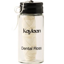 Kaylaan plantebaseret tandtr�d med candelillavoks (30 mtr.) i genopfyldelig glasbeholder