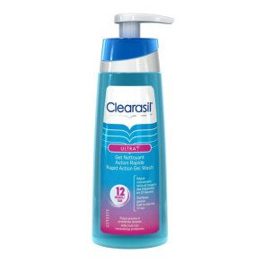 Clearasil Ultra Rapid Action Gel Wash Gesichtsreiniger gegen unreine Haut (200 ml)