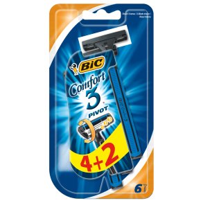 BIC Comfort 3 Pivot eng�ngsrakhyvlar med 3 blad (6 st.)