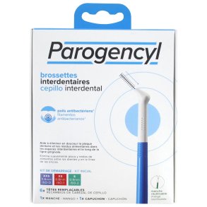 Parogencyl mellemrumsb�rster starts�t med genanvendeligt h�ndtag (6 stk.)