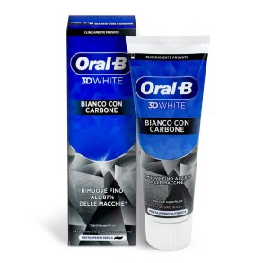 Oral-B 3D White Charcoal whitening tandpasta med aktivt kul (75 ml)
