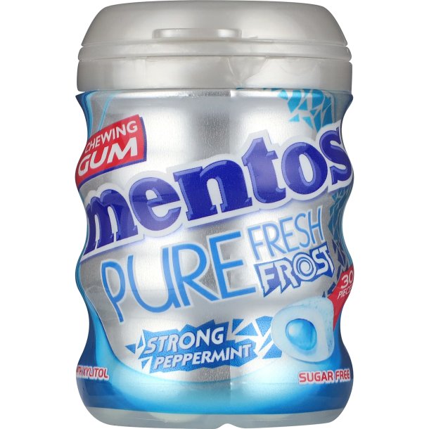 Mentos Pure Fresh Frost Strong Peppermint sukkerfrit tyggegummi med xylitol (30 stk.)