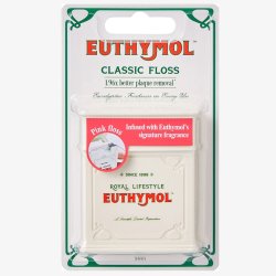 Euthymol Pink Dental Floss tandtr�d med mint och veganskt vax (50 m)