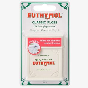 Euthymol Pink Dental Floss tandtr�d med mint och veganskt vax (50 m)