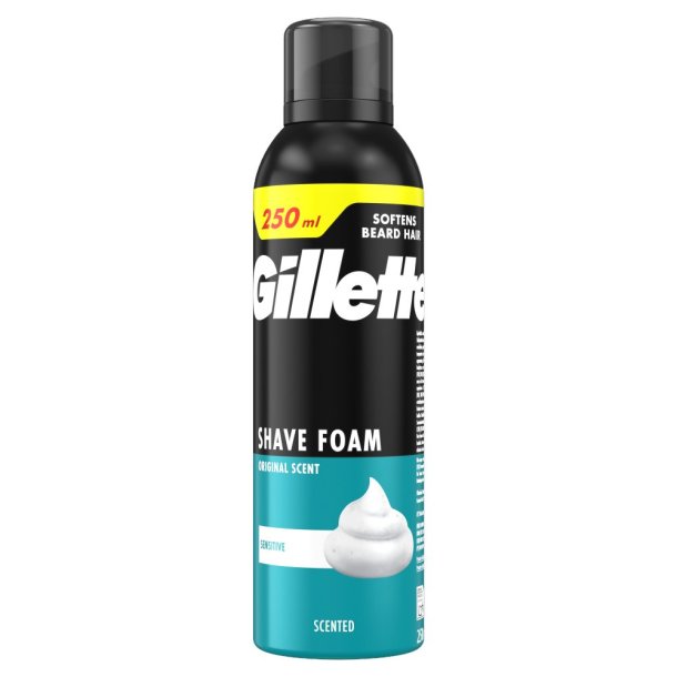 Gillette Sensitive Original Scent rakskum f�r k�nslig hud (250 ml)