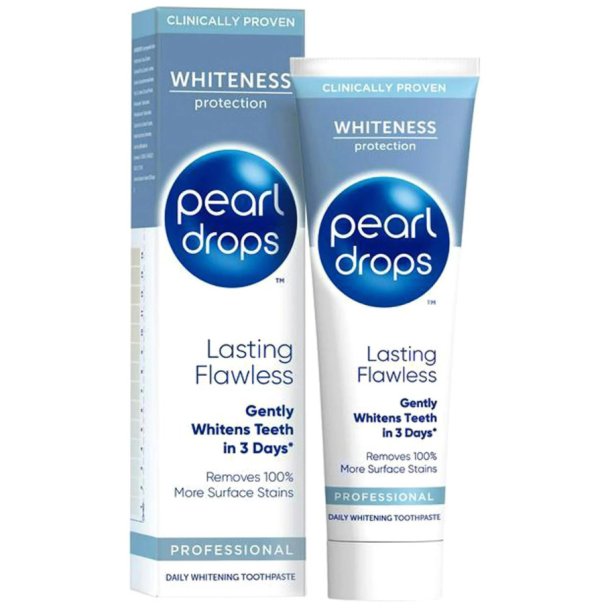 Pearl Drops Lasting Flawless Professional whitening-tannkrem med Liquid Calcium (75 ml)