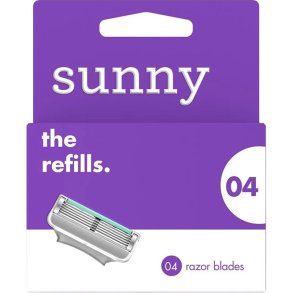 Sunny The Refills barberblade med 5 blade og fugtstribe (4 stk.)