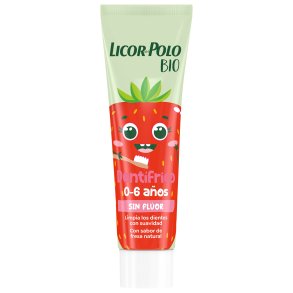 Xylitol Barntandkr�m LICOR del Polo Bio Junior Strawberry utan fluor 0-6 �r (50 ml)
