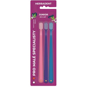 Herbadent Junior Very Soft tandb�rster til b�rn fra 4 �r (3 stk.)