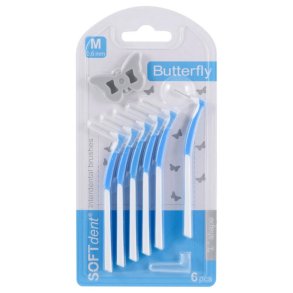 SoftDent Butterfly M abgewinkelte Interdentalb�rsten 0.6 mm (6 St.)