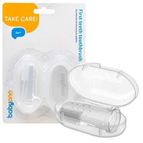 BabyOno First Teeth Fingerzahnb�rste aus Silikon mit Aufbewahrungsetui