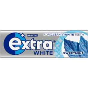 Wrigley’s Extra White Sweet Mint chewing-gum sans sucre au xylitol (10 pcs)