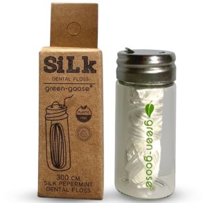 Silketanntr�d med peppermynte i dispenser Green-Goose (30 mtr.)