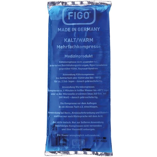 Gelpack voor koud/warm kompres (ijszak) Figo herbruikbaar 29 x 12 cm