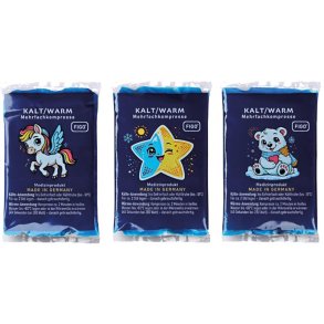 Poche de glace pour enfants FIGO compresse gel r�utilisable chaud/froid (8.5 x 14.5 cm)