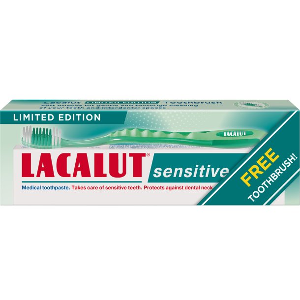 Lacalut Sensitive Tandpasta + Tandb�rste � Limited Edition