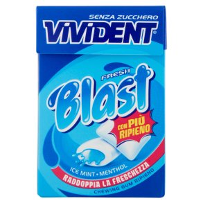 Vivident Blast Fresh Ice Mint & Menthol Sukkerfri Tyggegummi (30 g.)