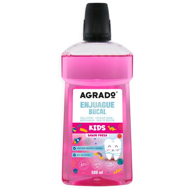 Agrado Kids Alkoholfri Mundskyl med Jordb�rsmag 6+ (500 ml.)