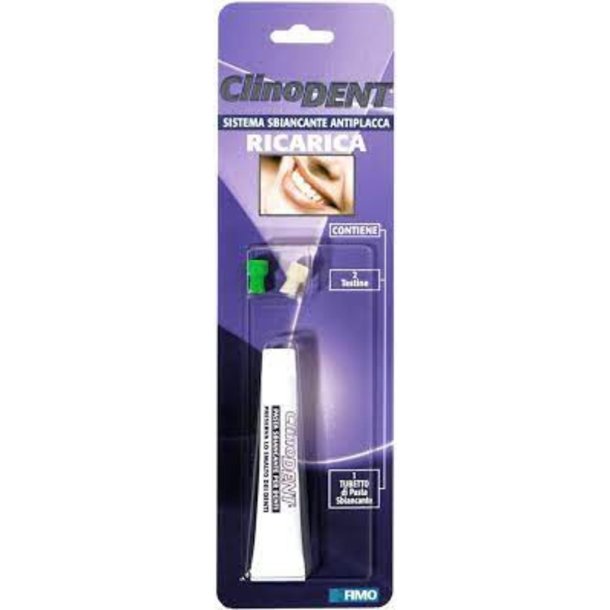ClinoDENT Whitening Antiplaque Refill met 3 Strips &amp; Whitening-Gel