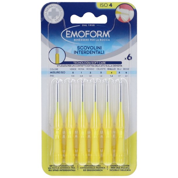 Emoform Interdentale ragers ISO 4 – Geel, 1,4 mm (6 st.)