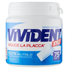 Vivident Xylit Spearmint zuckerfreier Kaugummi mit Xylitol (75 St.)