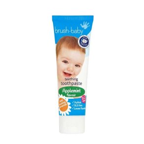 Brush-Baby Teething Applemint Dentifrice 0–2 ans avec Xylitol & Camomille (50 ml.)