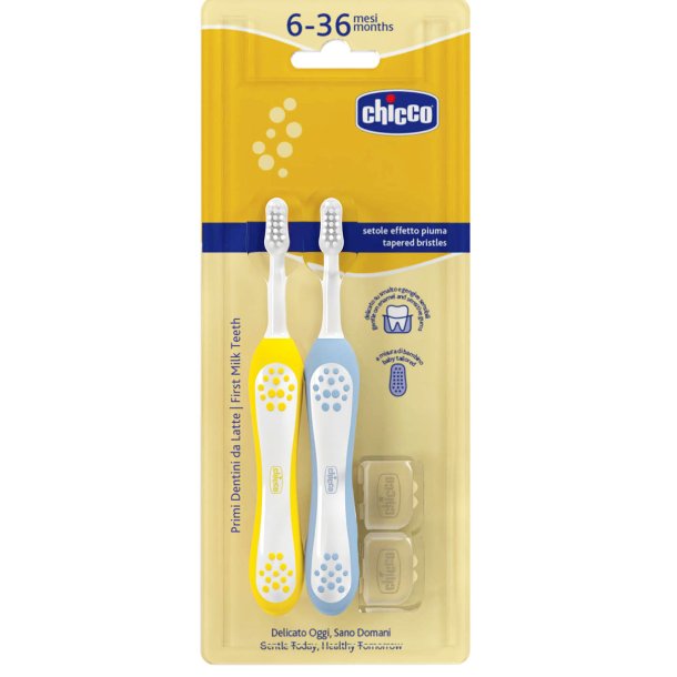 Chicco First Milk Teeth Lastenhammasharjat 6–36 kk (2 kpl)