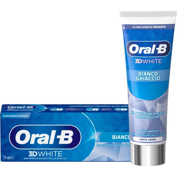Oral-B 3D White Bianco Ghiaccio Whitening Tandpasta � Frisk Gr�n Mint (75 ml.)