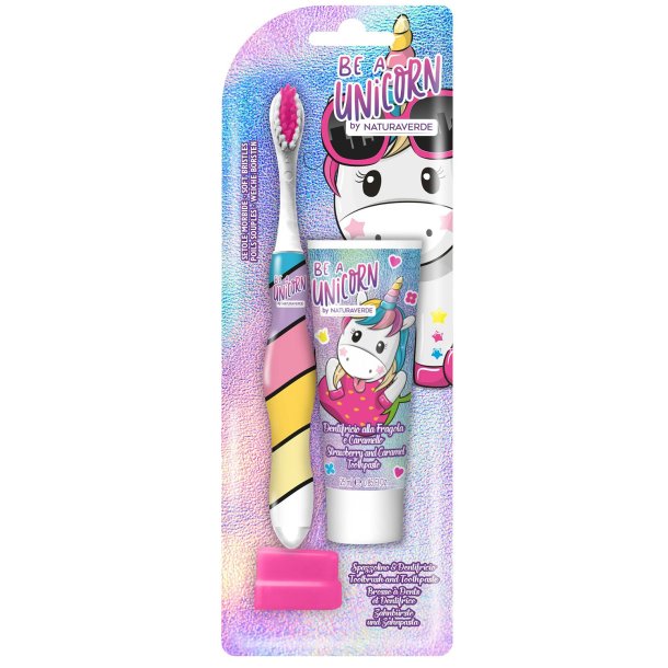 Naturaverde Kids Be a Unicorn Tannb�rste + Tannkrem (25 ml.)