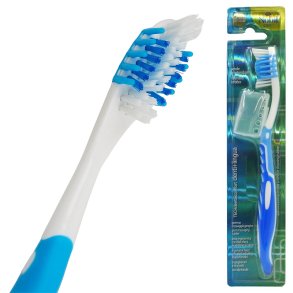 Nobil Care Denti + Tongue Medium Tandb�rste incl. b�rstehoved-cover