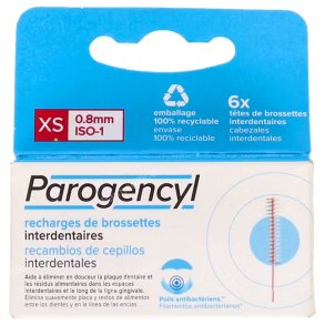 Parogencyl Interdentalb�rster Refill XS 0,8 mm � ISO 1 (6 stk.)
