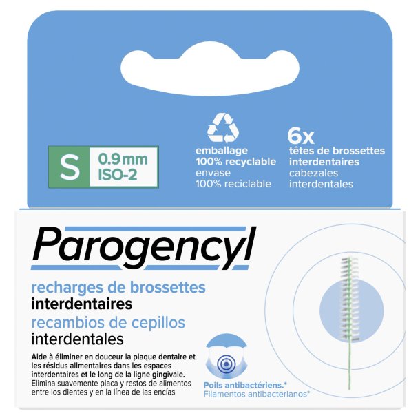 Parogencyl Interdentalb�rster Refill S 0,9 mm � ISO 2 (6 stk.)
