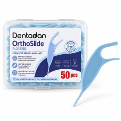Dentadan OrthoSlide Flossers � flossticks voor beugel, bruggen en implantaten (50 st.)
