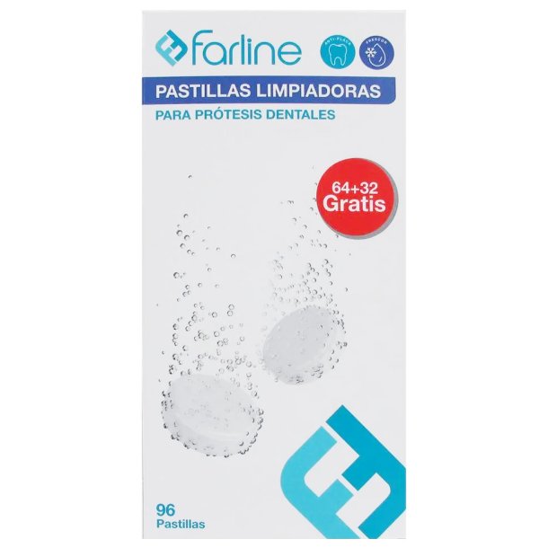 Farline Denture Cleaning Tablets � Rensetabletter til Tandproteser (96 stk.)