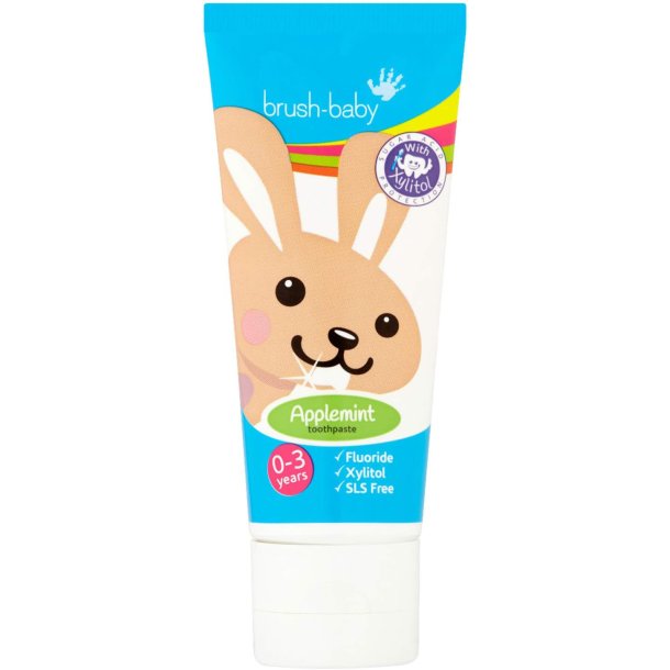 Brush-Baby Applemint Tandpasta til B�rn 0�3 �r med Xylitol (50 ml)
